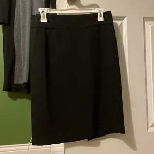 Ann Taylor black mid-length black skirt